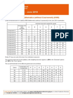 Grade Thresholds - June 2019: Cambridge IGCSE Mathematics (Without Coursework) (0580)