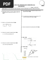 Evaluación Bimestral Sexto Grado Geometria