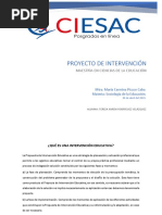 Proyecto de Intervención