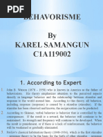 Behavorisme by Karel Samangun C1A119002