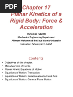 Planar Kinetics of A Rigid Body: Force & Acceleration