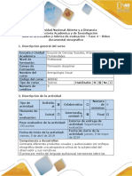 Guía de Actividades y Rúbrica de Evaluación Del Curso Antropología Visual - Fase 4 - Video Documental Etnográfico