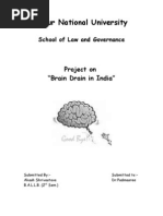 Jaipur National University: Project On "Brain Drain in India"