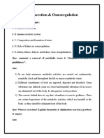 Excretion & Osmoregulation: 16. Highlights of This Topic