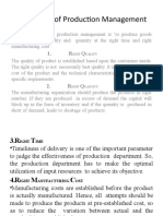 Objectives of Production Management