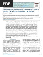 Nigerian Drama and Ideological Commitment: A Study of Selected Plays of Femi Osofisan and Olu Obafemi