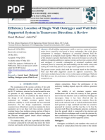 Efficiency Location of Single Wall Outrigger and Wall Belt Supported System in Transverse Direction: A Review