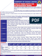 Timetable For Interruptions in Power Supply in Accra