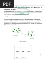 Difference Between Unicast, Broadcast and Multicast in Computer Network - GeeksforGeeks