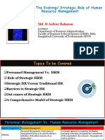 Chapter 2: The Evolving/ Strategic Role of Human Resource Management