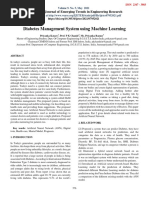 Diabetes Management System Using Machine Learning