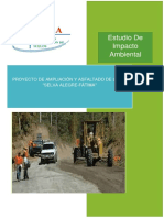 Evaluación de Impacto Ambiental para El Proyecto de Construcción de La Via Selva Alegre