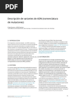 Describing DNA Variant (Mutation Nomenclature) TRADUCIDO