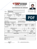 Ficha de Datos Personales Del Egresado: Arquitectura