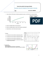 Ficha Formativa - Taxa de Variação de Uma Função e Derivadas