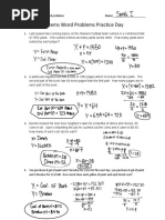 Systems Word Problems Practice Day Sarah: 1 4 X 44 First