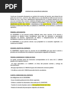 Contrato de Locación de Servicios - Prescripcion Adquisitiva