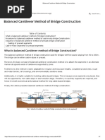 Balanced Cantilever Method of Bridge Construction