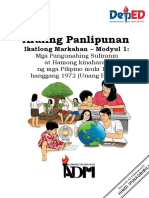 Araling Panlipunan: Ikatlong Markahan - Modyul 1