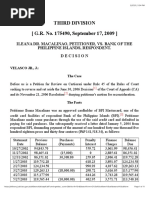 Macalinao v. Bank of The Philippine Islands - G.R. No. 175490, September 17, 2009