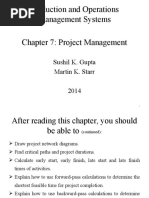 Production and Operations Management Systems Chapter 7: Project Management