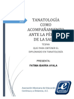 Tanatología Como Acompañamiento Ante La Pérdida de La Salud - Fatima Ibarra Ayala