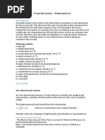 Projectile Motion - Mathematics IA: Defining Symbols