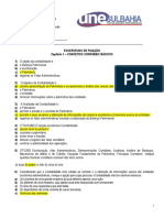 Exercícios de Fixação I - Capítulo 1 CONCEITOS CONTÁBEIS BÁSICOS - Gabarito