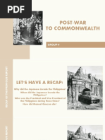 Report Post War To Commonwealth Period