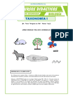 Que Estudia La Taxonomía para Segundo Grado de Secundaria