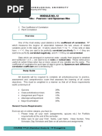 Module No. 12 Title: Pearson R and Spearman Rho: 1. The Coefficient of Correlation 2. Rank Correlation