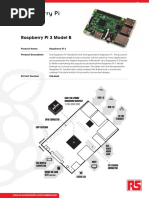 Raspberry Pi 3 Model B: USB 2.0 Ram 1Gb Lpddr2 Broadcom Bcm2837