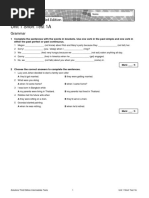 Unit 1 Short Test 1A: Grammar