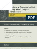 Pagkilala Sa Iba't Ibang Uri NG Teksto