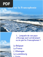 Quiz Sur La Francophonie