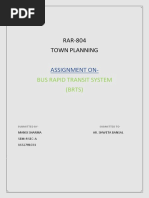 RAR-804 Town Planning: Bus Rapid Transit System (BRTS)