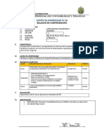 Sesión de Aprendizaje Balance de Comprobacion