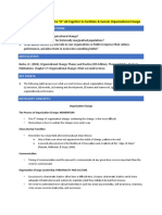 Unit 12 / Part A: Putting The "O" All Together To Facilitate & Sustain Organizational Change