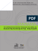 Manual Especificaciones Tecnicas Obra Mantenimiento Menor III Edicion 14