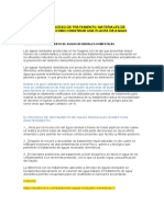 Tratamiento, Proceso de Tratamiento, Materiales de Construccion, y Como Construir Una Planta de Aguas Residuales