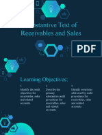 Substantive Test of Receivables and Sales