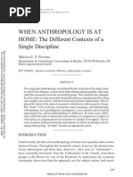 When Anthropology Is at HOME: The Different Contexts of A Single Discipline