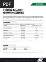 Technical Data Sheet Nonwoven Geotextile: Specifications