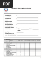 Checklist For Monitoring District Hospital: Email