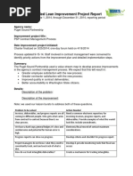 PSP Detailed Lean Improvement Project - PSP - Contract MGMT