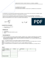 PRACTICA DE LABORATORIO DE FISICA CAIDA LIBRE Decimo