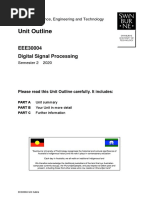 Unit Outline: EEE30004 Digital Signal Processing