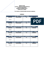 Horario Trayecto Inicial 2021-1