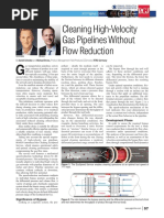 Cleaning High-Velocity Gas Pipelines Without Flow Reduction