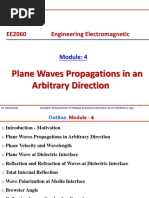 Plane Waves Propagations in An Arbitrary Direction: EE2060 Engineering Electromagnetic